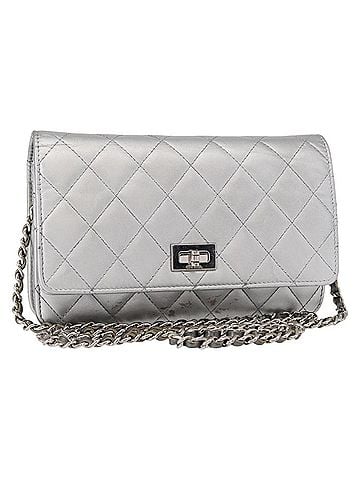 Chanel Reissue 2.55 Wallet On Chain Quilted Lambskin Silver Leather Shoulder Bag Bag (view 1)
