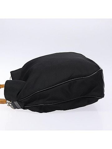 Gucci Vintage Bamboo Handle Tote Nylon Black Nylon Bag (view 2)