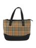 Burberry 100% Canvas Solid Tan Nova Handbag Check Pattern Beige Canvas Bag One size - photo 1