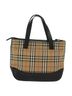 Burberry 100% Canvas Solid Tan Nova Handbag Check Pattern Beige Canvas Bag One size - photo 3