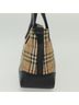 Burberry 100% Canvas Solid Tan Nova Handbag Check Pattern Beige Canvas Bag One size - photo 4