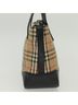 Burberry 100% Canvas Solid Tan Nova Handbag Check Pattern Beige Canvas Bag One size - photo 2