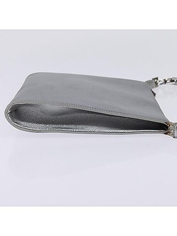Salvatore Ferragamo Gancini Shoulder Bag Leather Silver Leather Shoulder Bag Bag (view 2)