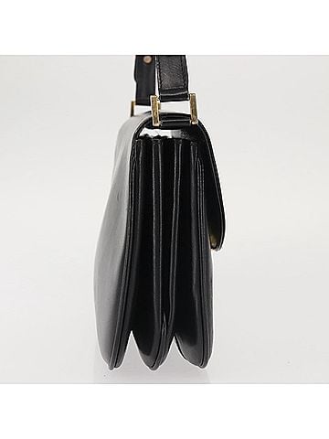 Bally Vintage Shoulder Bag Leather Black Leather Shoulder Bag Bag (view 2)