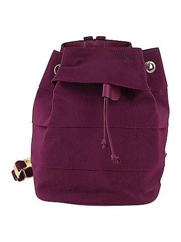 Salvatore Ferragamo Vala Backpack Canvas Purple Canvas Backpack Bag (view 1)