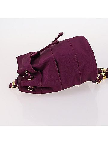 Salvatore Ferragamo Vala Backpack Canvas Purple Canvas Backpack Bag (view 2)