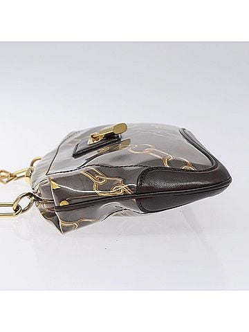 Louis Vuitton Charms Pochette Pvc Over Printed Silk Brown Canvas Clutche & Pouche Bag (view 2)