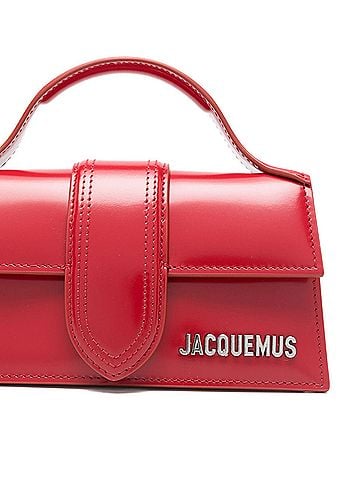 Jacquemus Le Bambino Top Handle Flap Bag Leather Red Leather Handbag (view 2)