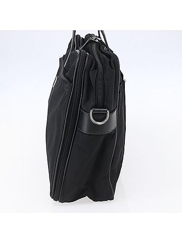 Prada Convertible Front Zip Briefcase Tessuto With Saffiano Leather Black Nylon Briefcase Bag (view 2)
