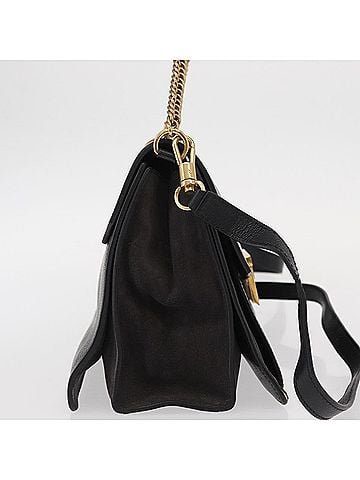 Givenchy Gv3 Flap Bag Leather Black Leather Shoulder Bag Bag (view 2)