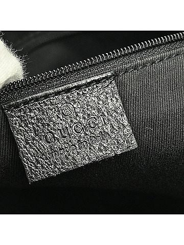 Gucci Vintage Tote Leather Black Canvas Tote Bag Bag (view 2)