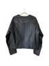 Deadwood Solid Black Leather Jacket Size 2 - photo 2