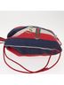 Gucci 100% Canvas Solid Blue Logo Drawstring Backpack Striped Canvas Blue Canvas Backpack Bag One size - photo 2