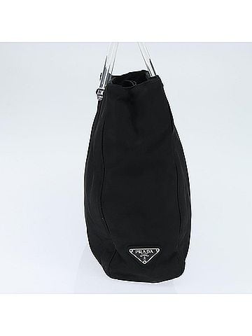 Prada Resin Handle Tote Tessuto Black Nylon Tote Bag Bag (view 2)