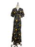 Never Fully Dressed Animal Print Graphic Black Multi Color Cocktail Dress Size 2 - photo 1
