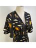 Never Fully Dressed Animal Print Graphic Black Multi Color Cocktail Dress Size 2 - photo 4