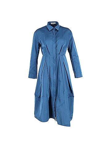 Jil Sander Jil Sander Shirt Dress in Blue Cotton (view 1)