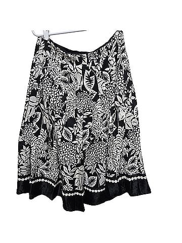 White House Black Market Silk Floral A-Line Midi Skirt Casual Skirt (view 2)