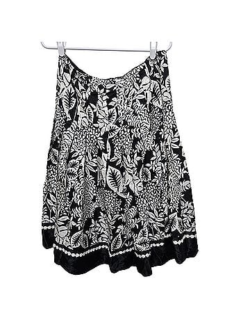White House Black Market Silk Floral A-Line Midi Skirt Casual Skirt (view 1)