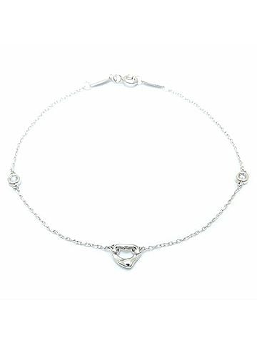 Tiffany TIFFANY & Co. Tiffany By the Yard Heart Bracelet with 2 Diamonds and Elsa Peretti Sterling Silver, Women's, 294552 (view 1)