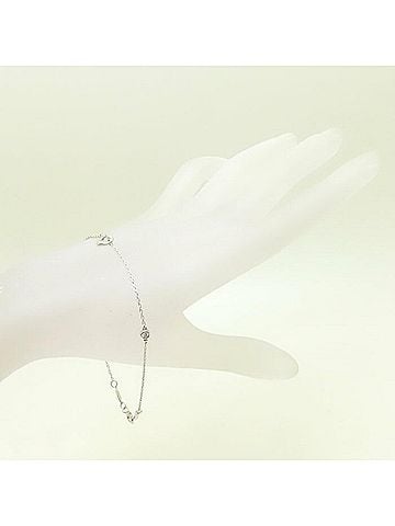 Tiffany TIFFANY & Co. Tiffany By the Yard Heart Bracelet with 2 Diamonds and Elsa Peretti Sterling Silver, Women's, 294552 (view 2)