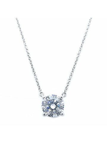 Tiffany TIFFANY & Co. Tiffany Solitaire Necklace with a 1.25ct Diamond, H.VS1.3 Excellent, Pt950 Platinum, Women's, 294603 (view 1)