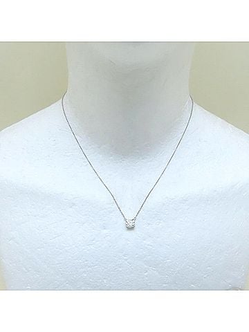 Tiffany TIFFANY & Co. Tiffany Solitaire Necklace with a 1.25ct Diamond, H.VS1.3 Excellent, Pt950 Platinum, Women's, 294603 (view 2)