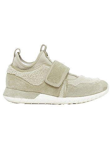 Moncler Moncler Suede Shearling Tape Sneakers (view 1)