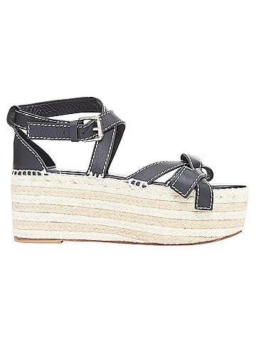 Loewe Loewe Gate overstitch striped espadrille platform wedge sandal (view 1)