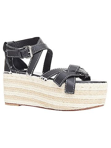 Loewe Loewe Gate overstitch striped espadrille platform wedge sandal (view 2)