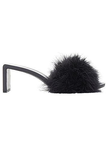 Balenciaga Balenciaga Boudoir Feather Mule Sandals (view 1)