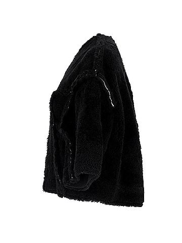 Rick Owens Rick Owens Legaspi Cropped Jacket in Black Shearling (view 2)