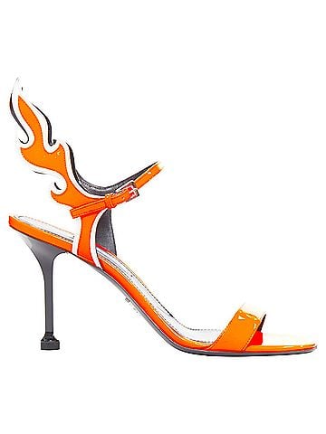 Prada Prada 2018 Flame Fire Mid Heel Sandal (view 1)