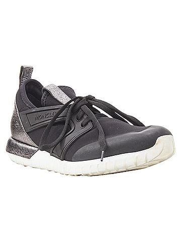 Moncler MONCLER black neoprene plastic caged metallic leather heel sports sneaker EU37 (view 2)