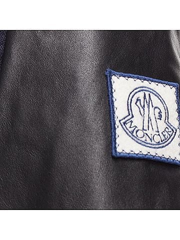 Moncler Moncler Gamme Bleu wool leather sleeves goose down bomber jacket (view 2)