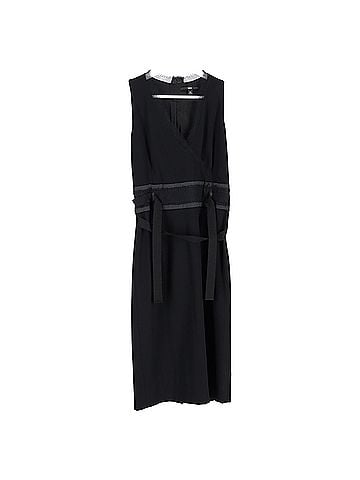 HUGO BOSS Boss Hugo Boss V-neck Dress in Black Polyester (view 1)