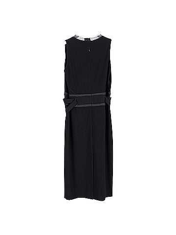 HUGO BOSS Boss Hugo Boss V-neck Dress in Black Polyester (view 2)