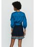 Maje Stripes Blue Black Orange Green Skort Size S - photo 3