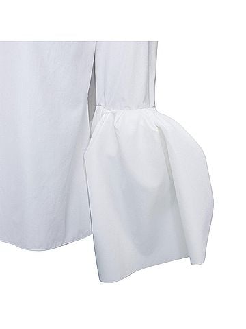 Roksanda ROKSANDA cream cotton fit flare ruffled cuff fitted crew neck shirt UK6 XS (view 2)