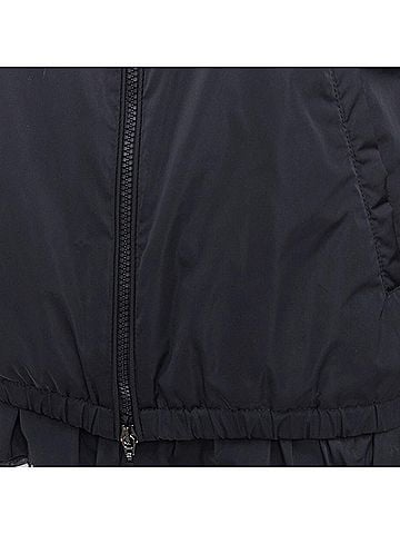 Moncler MONCLER G32-003 black logo puffer mesh trim nylon bomber Sz.2 M (view 2)
