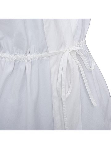 Alaïa ALAIA off white cotton drawstring tie waist halter shirt top FR36 S (view 2)