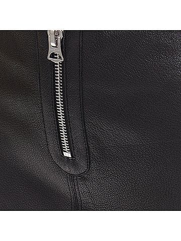 Acne ACNE STUDIOS 2016 Franca black leather silver zip pencil skirt FR32 XXS (view 2)