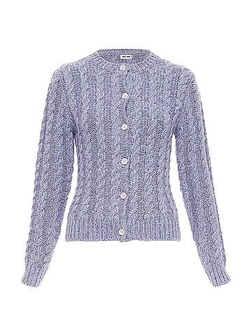 Miu Miu Miu Miu Melange Cable Knit Cardigan (view 1)