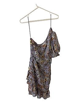Astr Lavender Floral One Shoulder Mini Cocktail Dress (view 1)