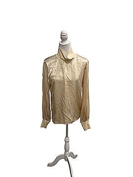 NATION LTD Anne Feminine Turtleneck in White Chocolate Long Sleeve Blouse (view 1)