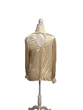 NATION LTD Anne Feminine Turtleneck in White Chocolate Long Sleeve Blouse (view 2)