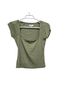 Weekend Green Short Sleeve Blouse Size S - photo 1