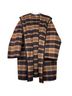 Michael Kors Collection Plaid Brown Tan Black Coat Size S - photo 1