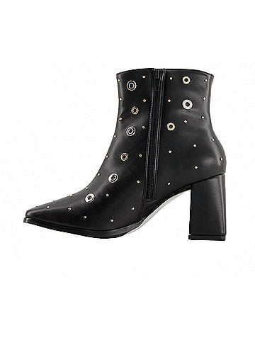 Andrea Women's Medium Heel Riveted Ankle Booties (view 2)