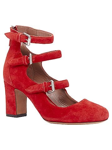 Tabitha Simmons Tabitha Simmons Moda Suede Leather Silver Buckles Strappy Heels (view 1)